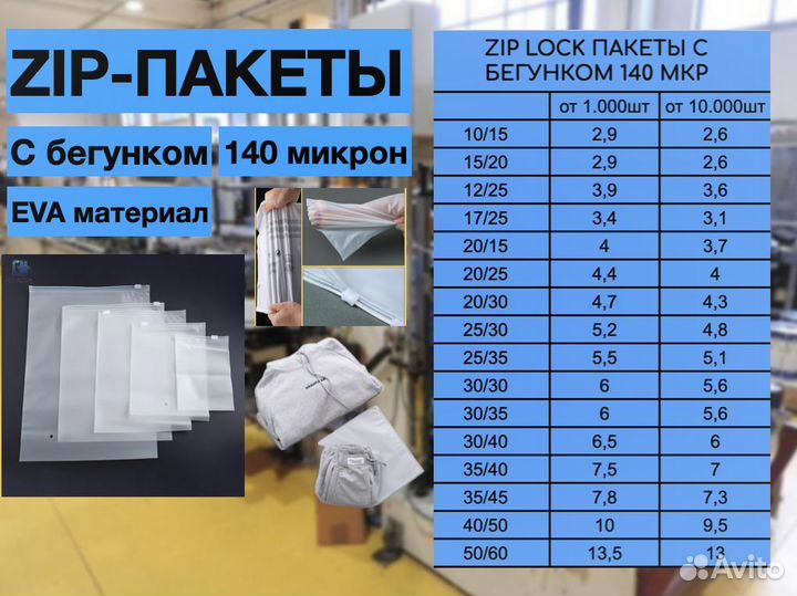 Пакеты зип лок