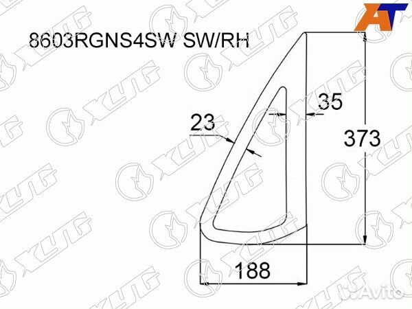 Стекло кузова боковое (не опускное) volkswagen pol