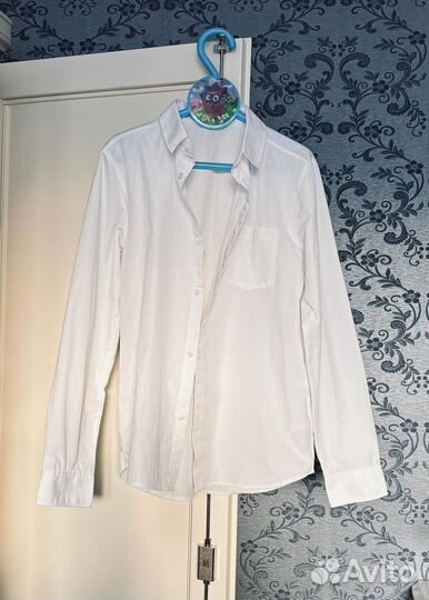 Рубашка белая на мальчика 152