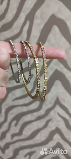 Swarovski серьги кольца