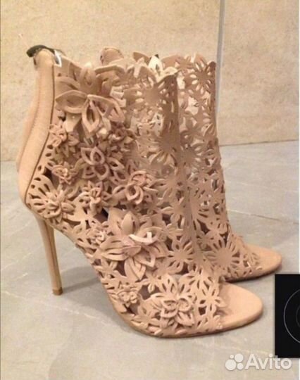 Zara Ботильоны ботфорты лодочки туфли кожа и велюр