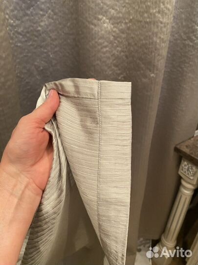 Шторы серебро Италия