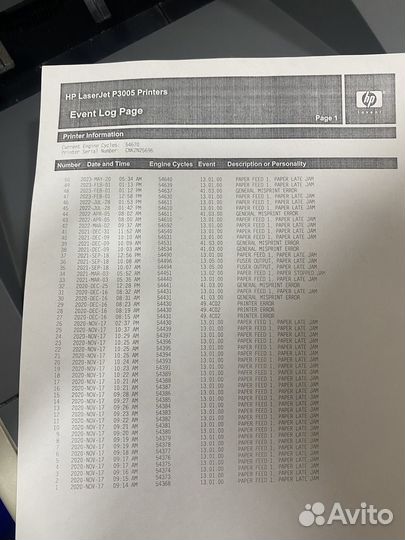 Принтер hp laserjet 3005n