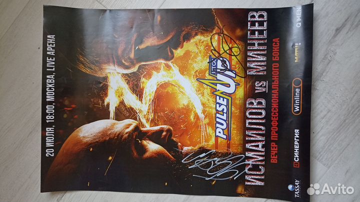 Плакат Минеев Исмаилов с их росписью