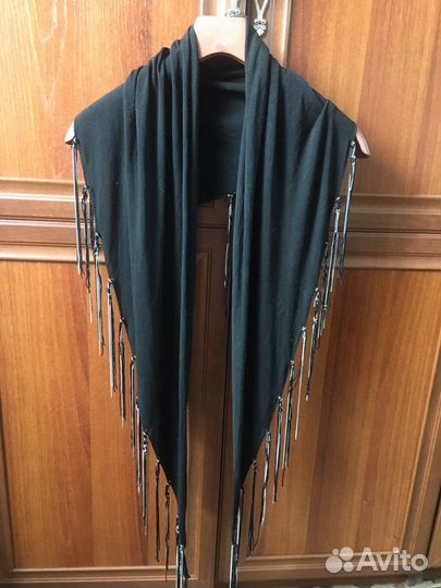 Чёрная трикотажная косынка