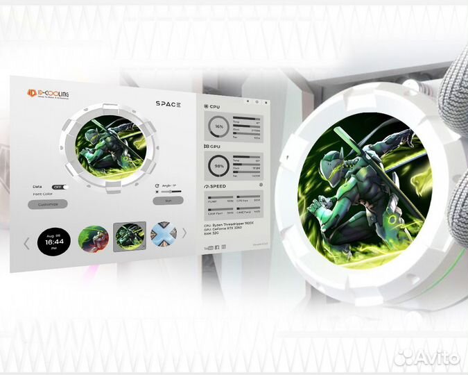 Водяное охлаждение ID-cooling SL360 XE white argb