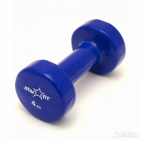 Гантель виниловая starfit DB-101 (4 кг) Гантель ви