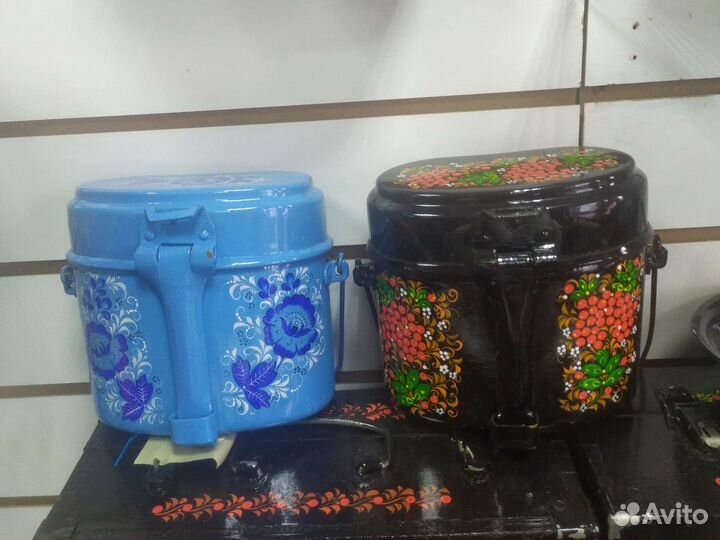 Каска фляга чайник хохлома премиум +