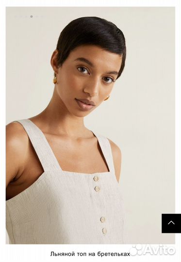 Новый топ mango лён