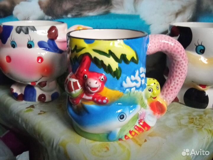 Кружка керамическая, детская. Ручная роспись