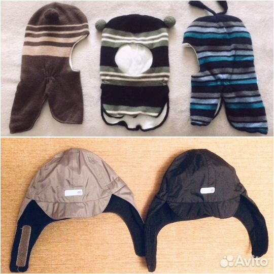 Шапки двойняшкам Reima, шлемы kivat