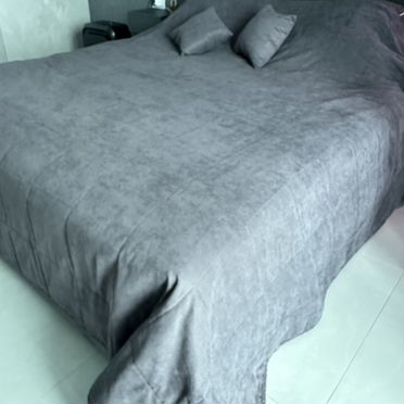 Покрывало на кровать 240 260 серое