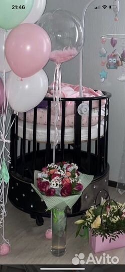 Детская кроватка трансформер с комодом