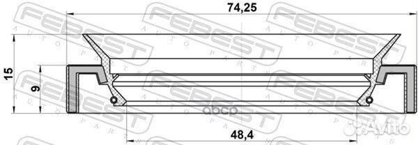 Сальник привода правый TY 4WD AE95 / 104 / 114