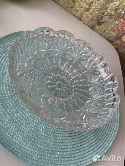 Ваза для фруктов хрусталь СССР