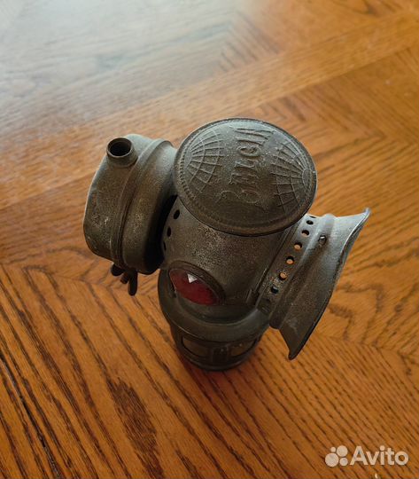 Старинная велосипедная карбидная лампа