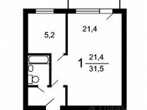 1-к. квартира, 31,5 м², 4/8 эт.