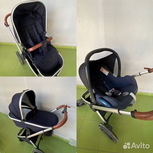 Немецкая коляска moon 3 в 1 + аксессуары