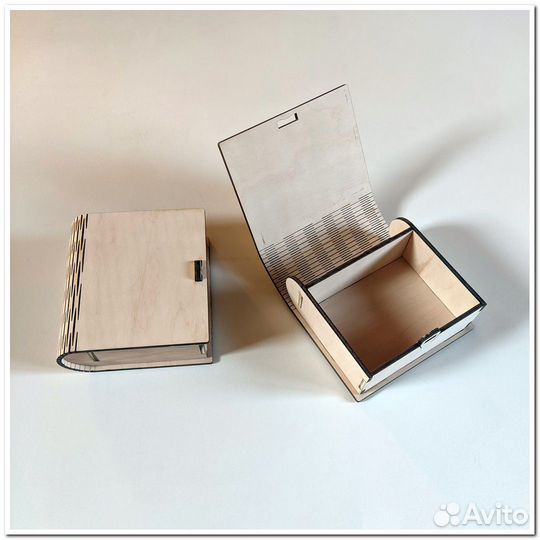 Шкатулка книжка деревянная