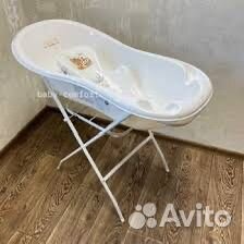Ванночка для купания с термометром и подставкой