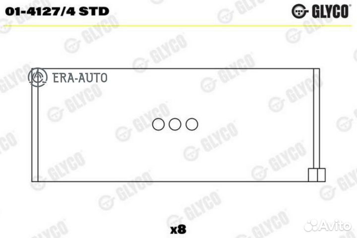 Glyco 01-4127/4 STD деталь Вклад.шатун.ком/кт STD