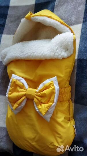 Конверт на выписку зимний и горка для купания