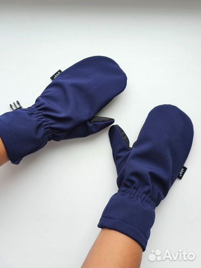Варежки непромокаемые softshell детские