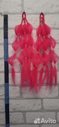 Красивые хвостики на резинке из канекалона