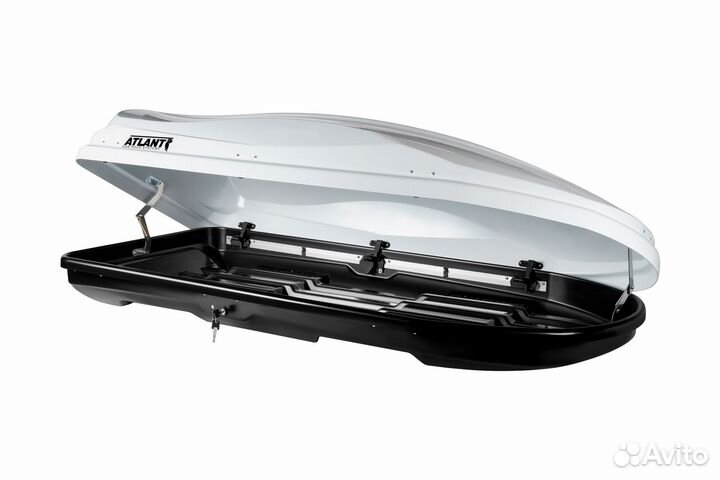 Автобокс на крышу Atlant Diamond 500 белый глянец