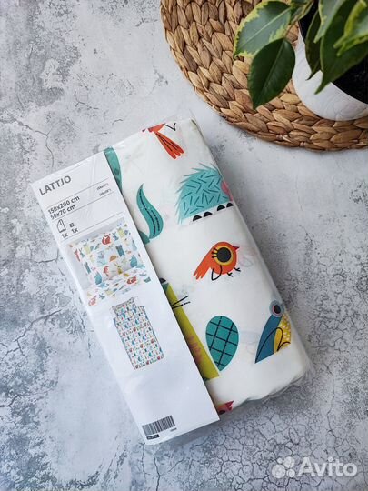 Пододеяльник и наволочка Lattjo Латто IKEA lattjo