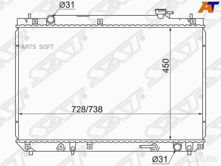 Радиатор Toyota Harrier (XU10) 97-03 TY0003SXU10