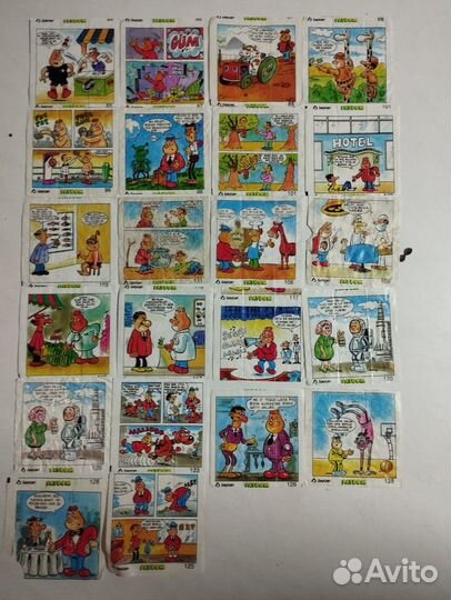 Вкладыши 90х Разные, Patbom, Фантики от жвачек