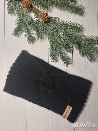 Повязка на голову теплая женская