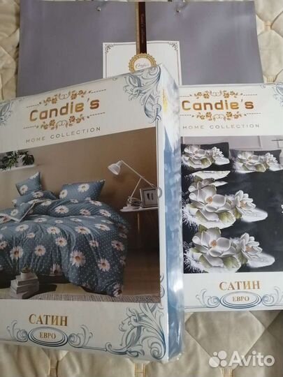 Постельное белье сатин евро