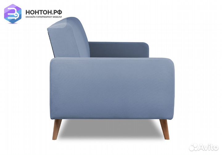 Диван книжка Верден серо-голубой