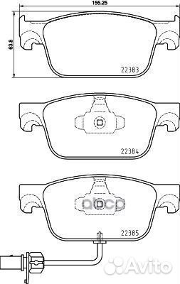 Комплект тормозных колодок перед P85153 Brembo