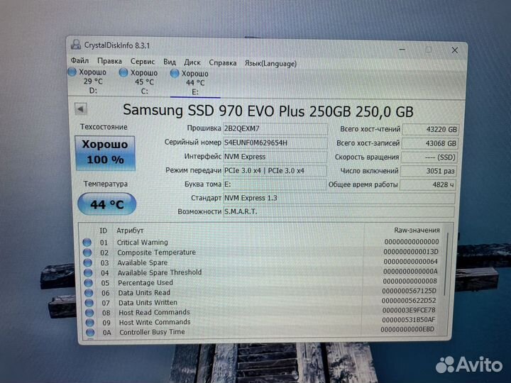 Samsung 970 EVO Plus 250