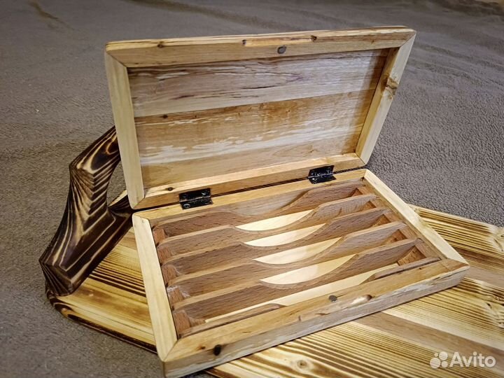 Шкатулка для опасных бритв 5(берёза шпальт)