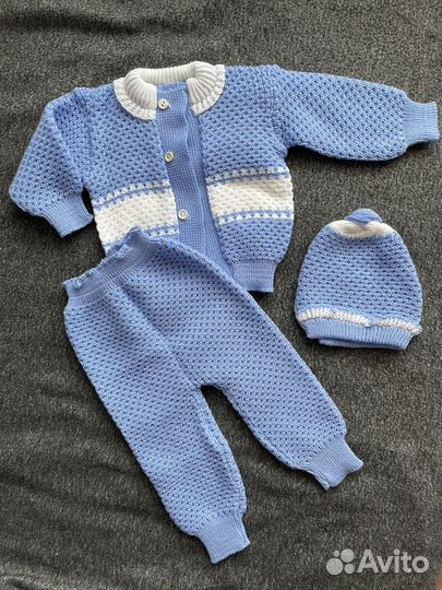Вязаный костюм детский с 56 до 74 размера