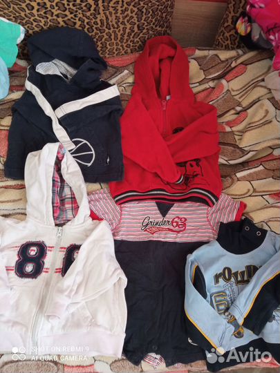 Огромный пакет одежды на мальчика 74-86
