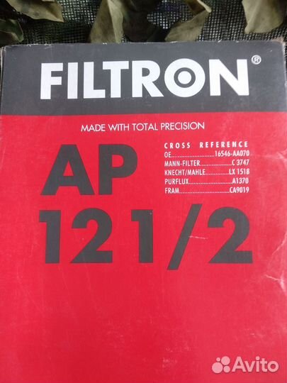 Воздушный фильтр Filtron AP121/2 Subaru