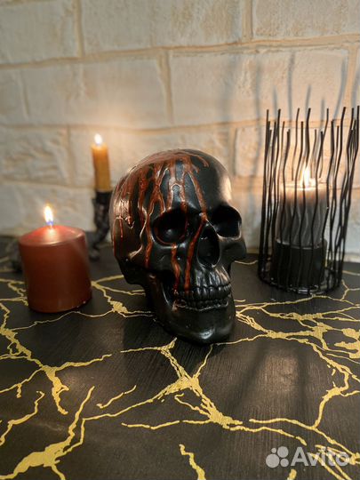 Череп человека для интерьера/фотосессии/хэллоуина