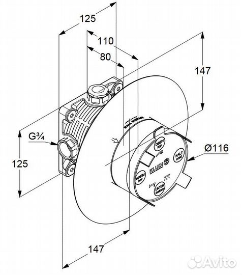 Душевая система хром