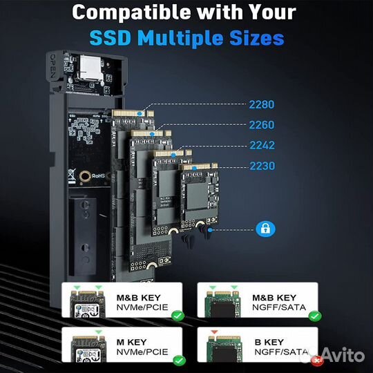 Переходник USB 3.1 / M.2 nvme ngff SATA