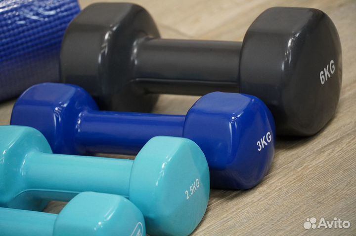 Гантель 3 кг, гантель для фитнеса (2шт) 504A