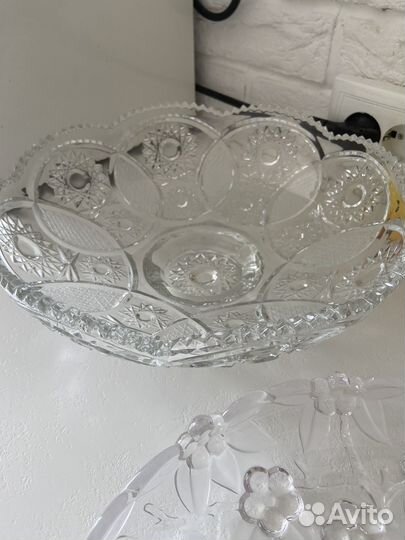 Хрусталь Кармен Ваза, конфетница, блюдо, поднос