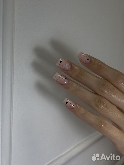 Наращивание ногтей, гель лак