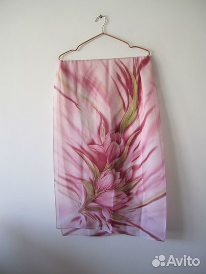 Большой платок/ палантин, батик. Натуральный шёлк