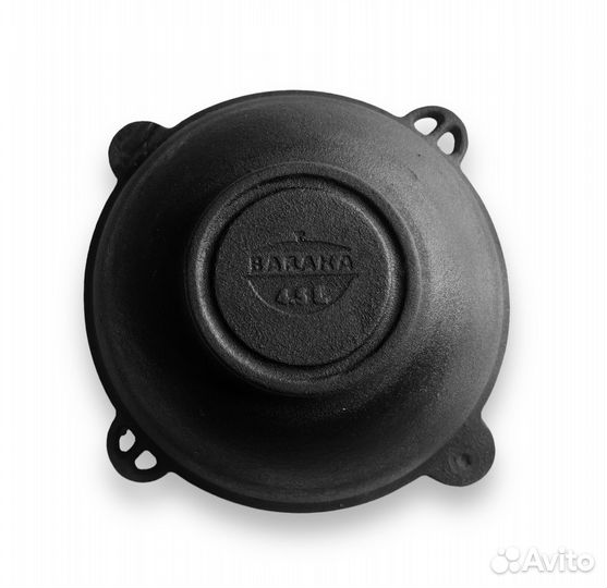 Узбекский чугунный казан 4,5 л. плоское дно, bara