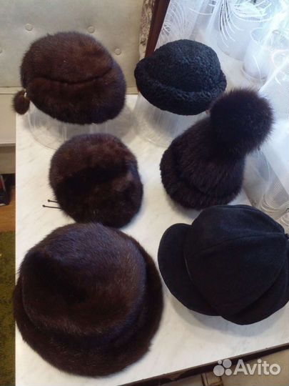 Кепка берет зима.Норковая шляпа. Шляпа.Козырьки